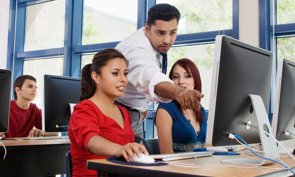 teacher teaching computer 